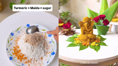 Happy Ganesh Chaturthi 2026:  Want to welcome Lord Ganesha in an eco-friendly way? Here is a guide to make your own idol with turmeric, maida, and sugar