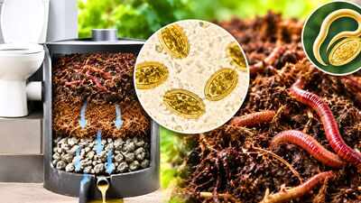 Scientists are using worms that eat human waste to turn toilet waste into compost, but parasitic eggs can survive the process