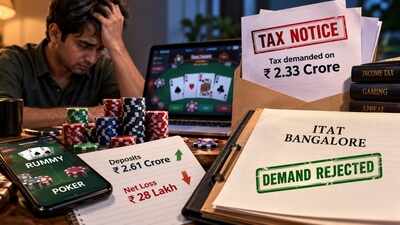 He put Rs 2.61 crore in online rummy and poker but lost Rs 28 lakh; taxman sought tax on Rs 2.33 crore, why ITAT Bangalore rejected demand