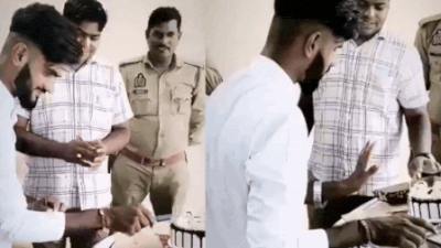 Watch: Birthday cake lands 6 UP cops in soup after video emerges
