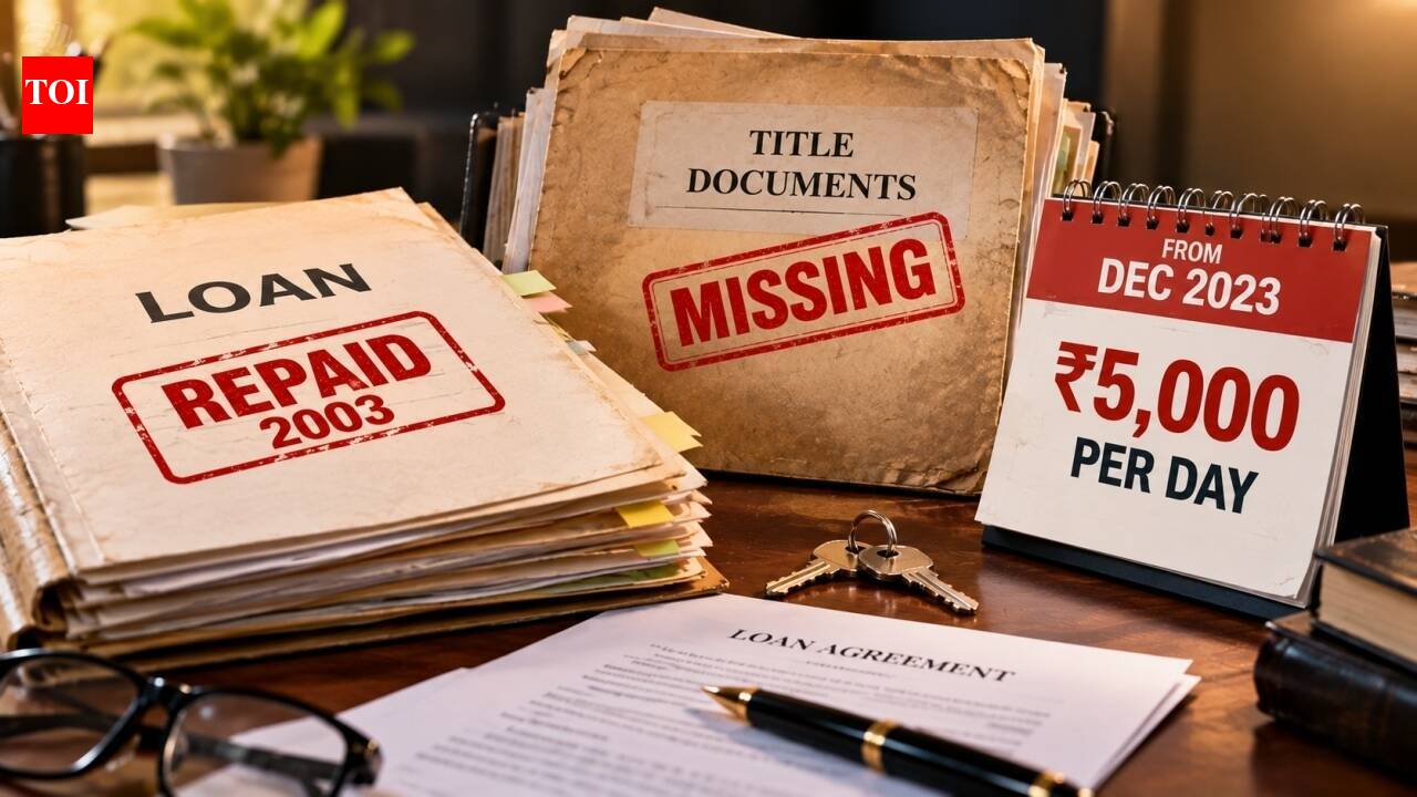 Loan repaid in 2003, but bank lost property papers; court orders Rs 5,000 per day payout