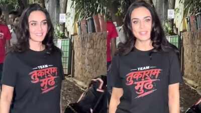 Preity Zinta wears 'Team Tukaram Mundhe' t-shirt as she promotes 'Vibe', netizens react