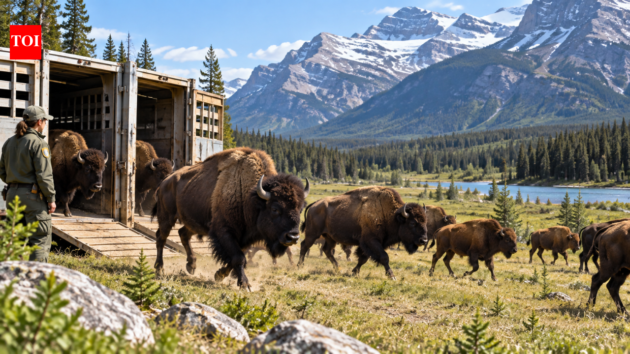 Canada released 26 bison into Banff National Park in 2017; the herd grew rapidly as scientists tracked its return to the wild