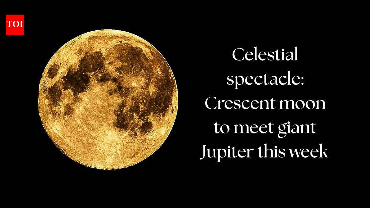 Celestial spectacle: Crescent moon to meet giant Jupiter this week