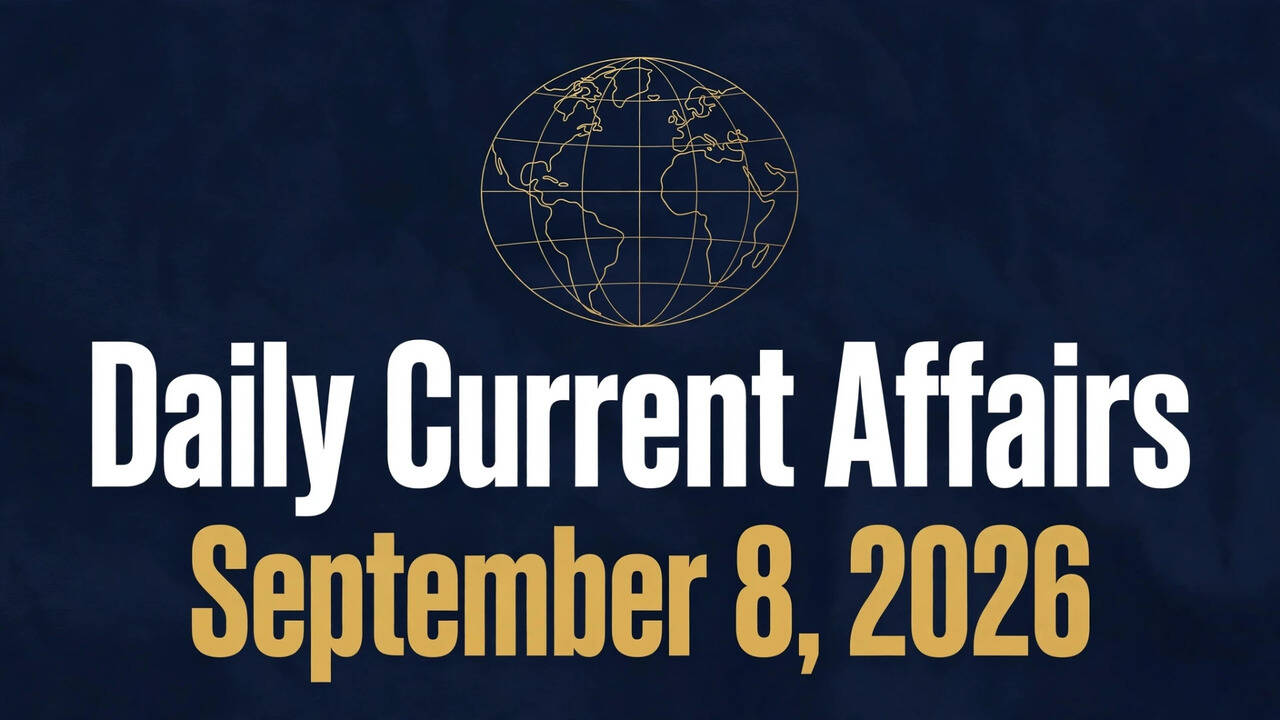 GK Quiz Today 8 September 2026 Latest Current Affairs general knowledge Questions Answers mcq for sarkari naukri government jobs