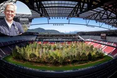 In 2019, Klaus Littmann filled an Austrian stadium with 299 trees to show a future without forests