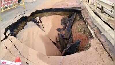 Puzhal pipeline burst leads to GNT Road cave-in, disruption of water supply to four zones in Chennai