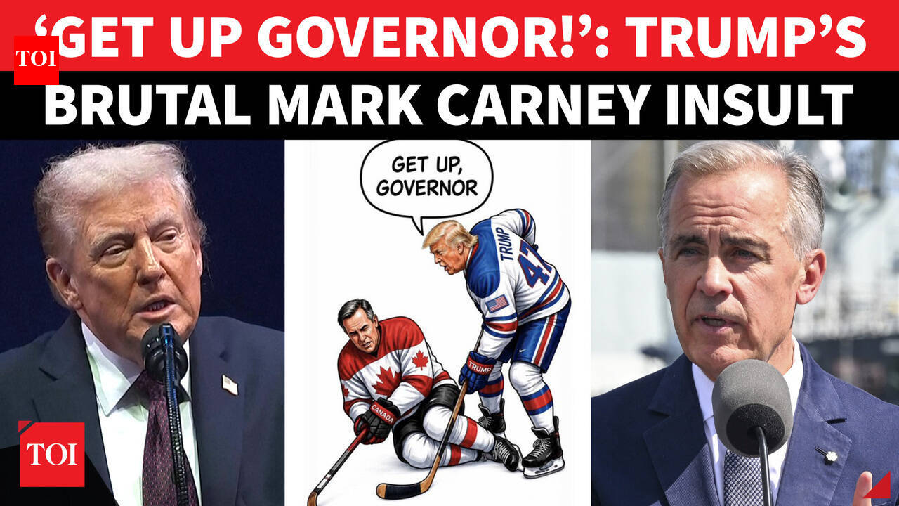 ‘Get Up, Governor!’: Trump Mocks Mark Carney With 51st State Dig; Canada Tariff War Explodes | Watch