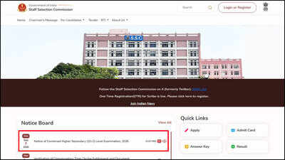 SSC CHSL Recruitment 2026 notification out for 2,536 posts, apply online till October 7