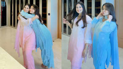 Sara Tendulkar and ‘bhabhi’ Saaniya Chandhok twin in ethnic wear for family lunch; fans say, ‘love the bond’