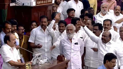 DMK MLAs evicted from TN assembly after ruckus over CM Vijay's remarks