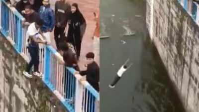 Video: Jhansi man jumps 30 feet into dam for viral Instagram reel, fractures both legs after hitting rocks
