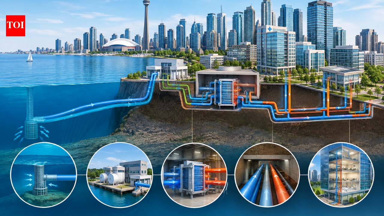 In 2004, Toronto began using cold water from 83 metres beneath Lake Ontario to cool downtown buildings; today the system serves 200 buildings across 40 million sq ft