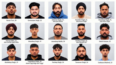 15 Indian-origin men charged in Canada extortion probe; police release photos