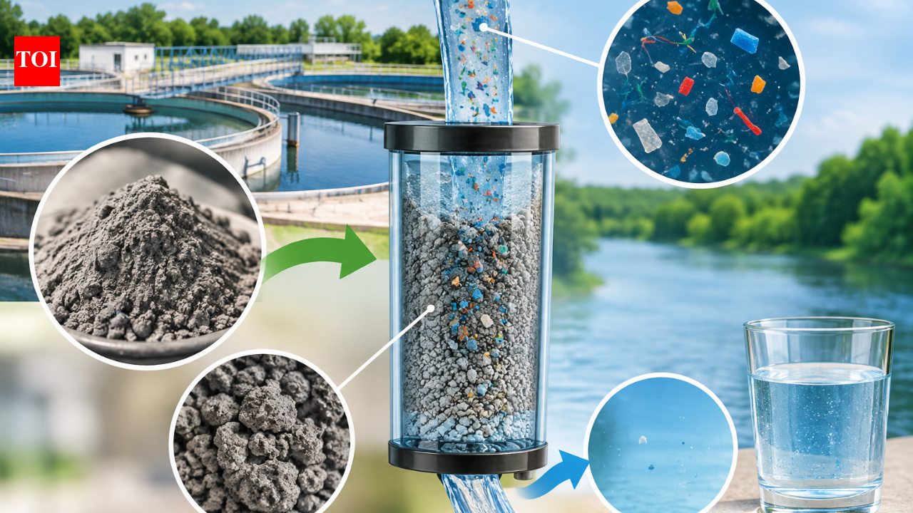 Researchers turn water-treatment waste into a filter that removes up to 97.1% of microplastics