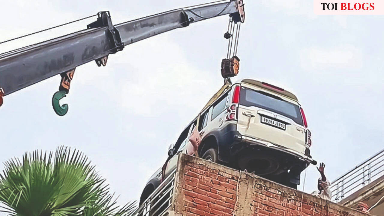 The SUV upstairs