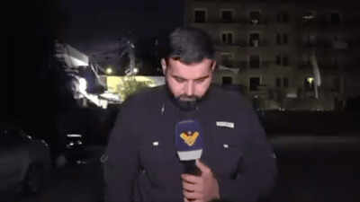 Caught on cam: Strike hits close to reporter live on air in Lebanon