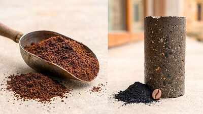 Australian researchers heated used coffee grounds to 350°C and turned them into material that made concrete 29% stronger, replacing part of the sand