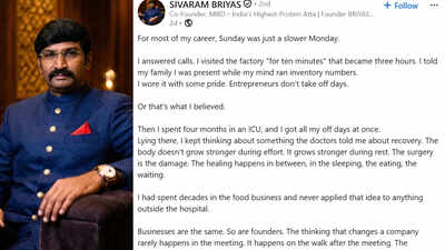 Meet the Bengaluru entrepreneur who worked through Sundays - until 4 months in ICU changed everything