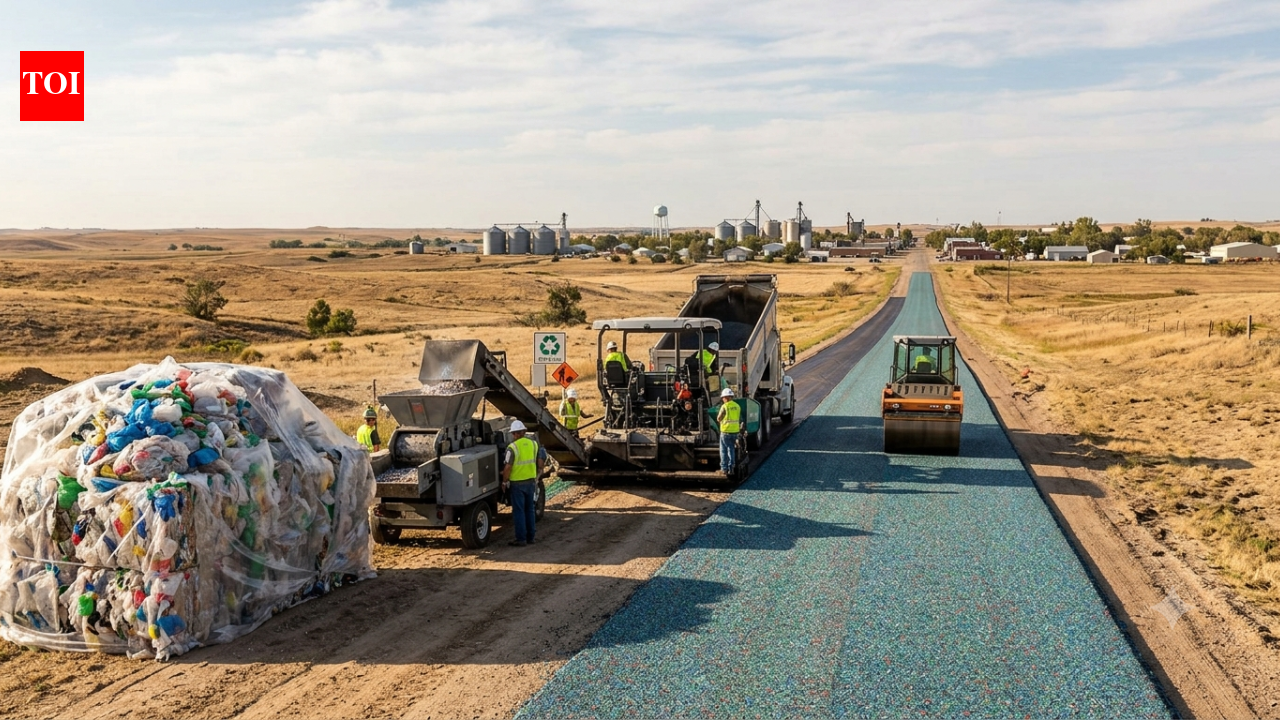 For years, plastic bags were treated as waste; then one Nebraska city tried turning 2 million of them into a road