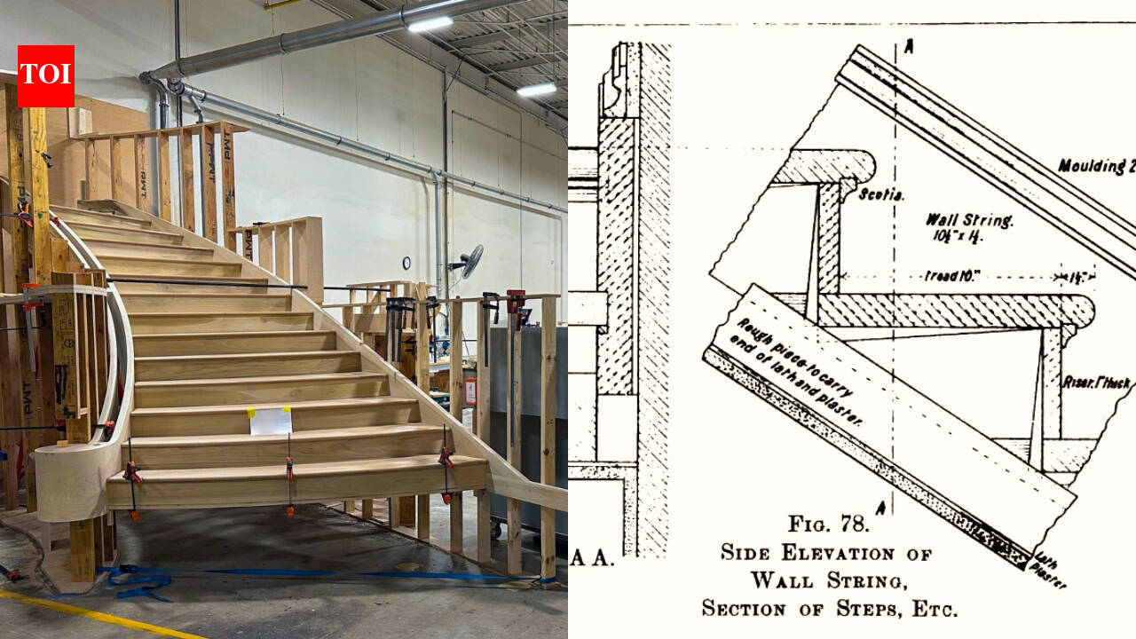 Newport mansion revives 1500s staircase craft with mortise-and-wedge joinery