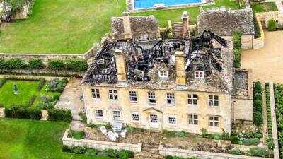 £8.28 million Grade II-listed Cotswolds mansion devastated by electrical fire months after private buyer purchased 17th-century Barton House; owners say they are 'in so much shock'