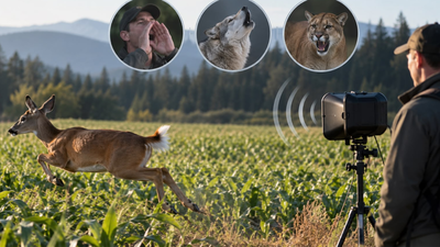 Scientists played human shouts, wolf and cougar calls near British Columbia crop fields; deer fled 64% of the time from human voices, but quickly learned to ignore the deterrents