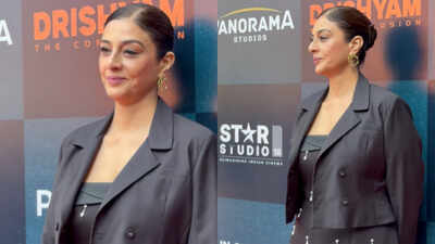 Tabu brings understated glamour to Drishyam: The Conclusion trailer launch