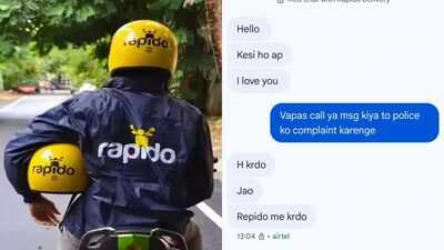 Rapido driver dares woman to complain after 'I love you' message; company responds