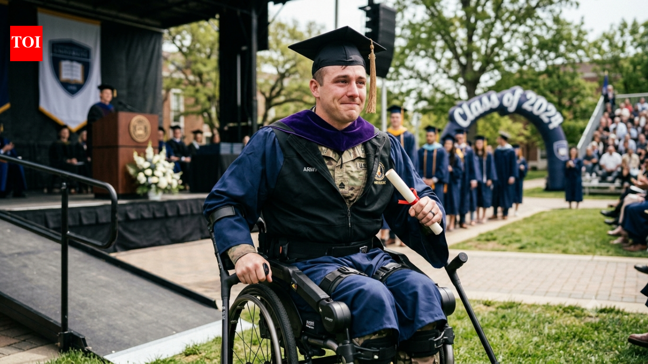 Army veteran paralysed in crash returns seven years later with a degree