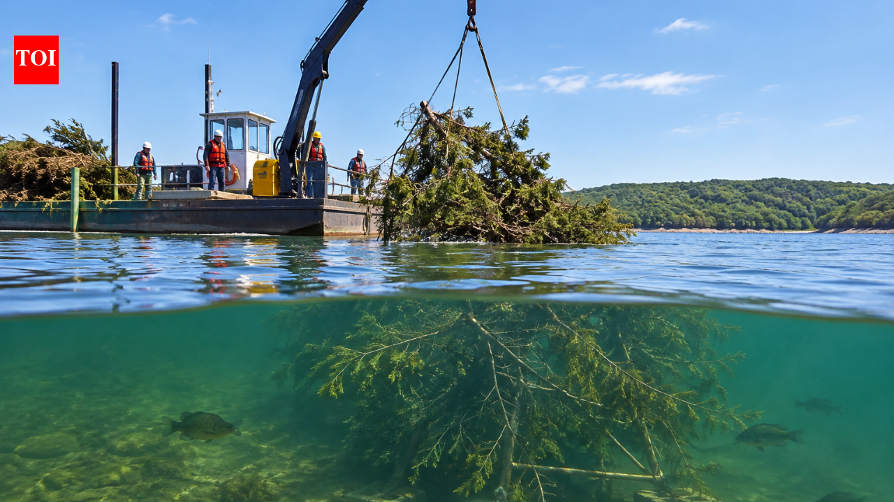 Missouri volunteers place 93 cedar brush piles in Truman Lake; $75,000 grant backs 450 structures