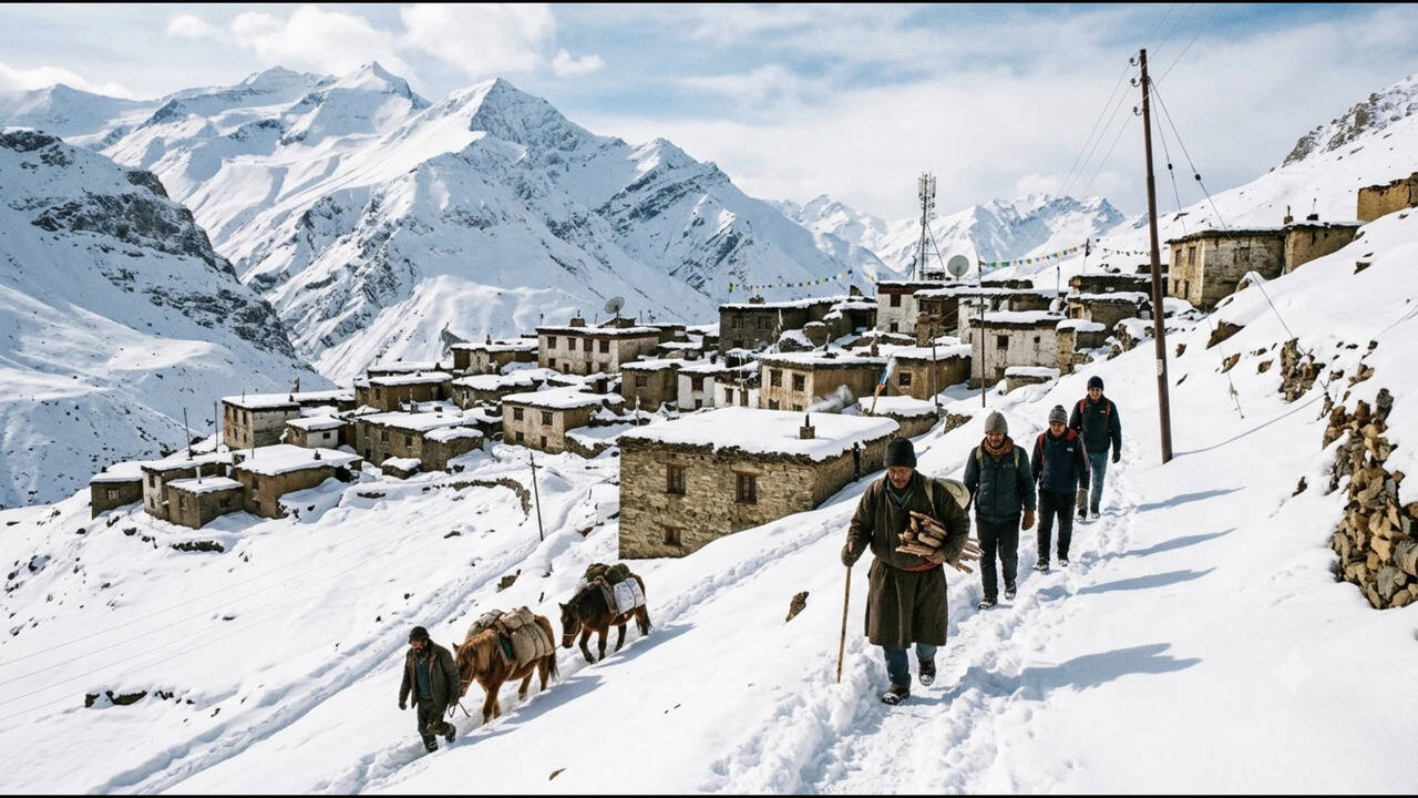 How Himalayan Villages Stay Connected When Roads Disappear Under Snow