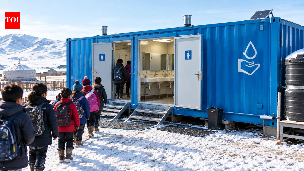 In 2015, UNICEF turned shipping containers into heated bathrooms for Mongolia’s nomadic schools; 15 movable WASH Houses gave warm water and toilets to 1,400 students
