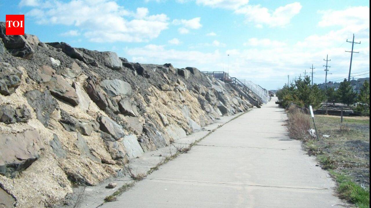 New Jersey built a massive seawall to protect a highway and beach houses from erosion