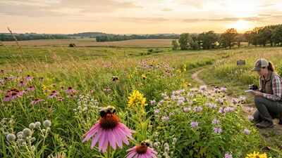 Wisconsin restored former farmland into prairie; researchers found more bumblebees and rare species only at the restored sites