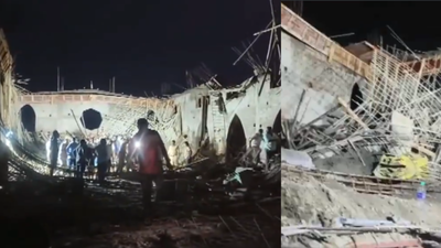 Upper floor of under-construction church collapses in Tamil Nadu's Vellore; 1 dead, rescue ops underway
