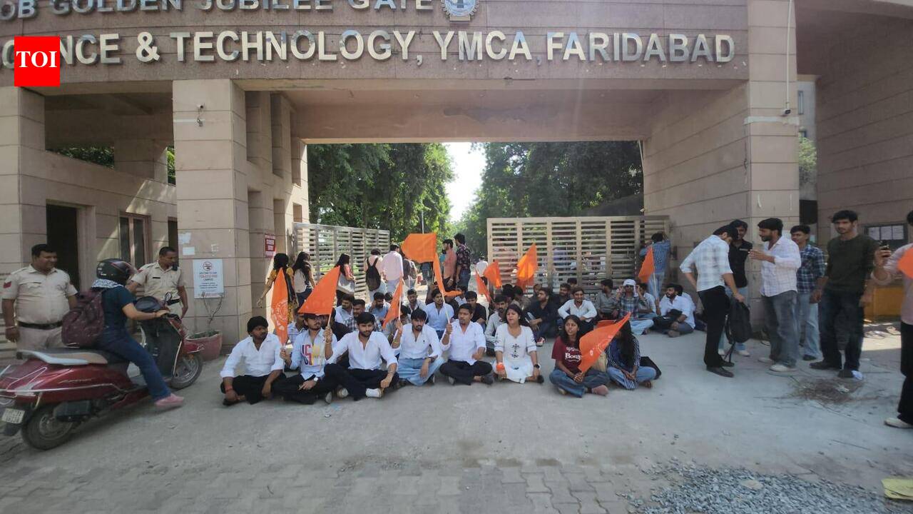 Protest at Faridabad university after BBA student claims he was slapped by proctor
