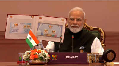 PM Modi unveils two postage stamps commemorating 20-year journey of Brics
