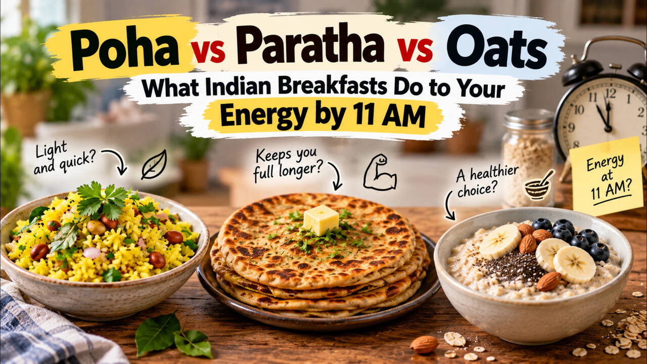 Poha vs Paratha vs Oats: What Indian Breakfasts Do to Your Energy by 11 AM