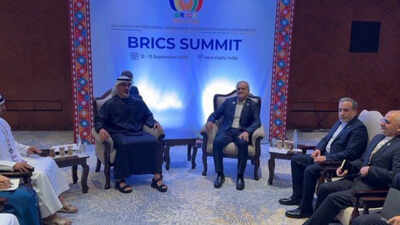India's Middle East peace push at Brics: UAE crown prince meets Iran prez Pezeshkian