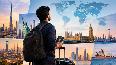 Which countries are home to the largest number of Indian migrants?