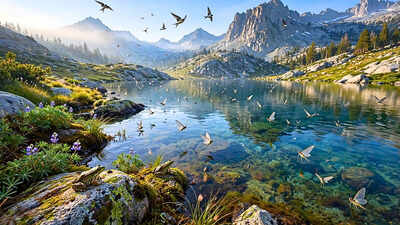 Scientists removed trout from a California mountain lake; the recovery was visible not just in frogs, but in insects and birds
