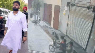 3 masked men open fire at Punjabi singer Gulab Sidhu’s residence; CCTV video emerges
