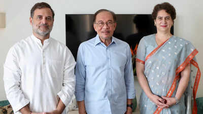 Rahul, Priyanka Gandhi meet Malaysian PM Anwar Ibrahim over breakfast
