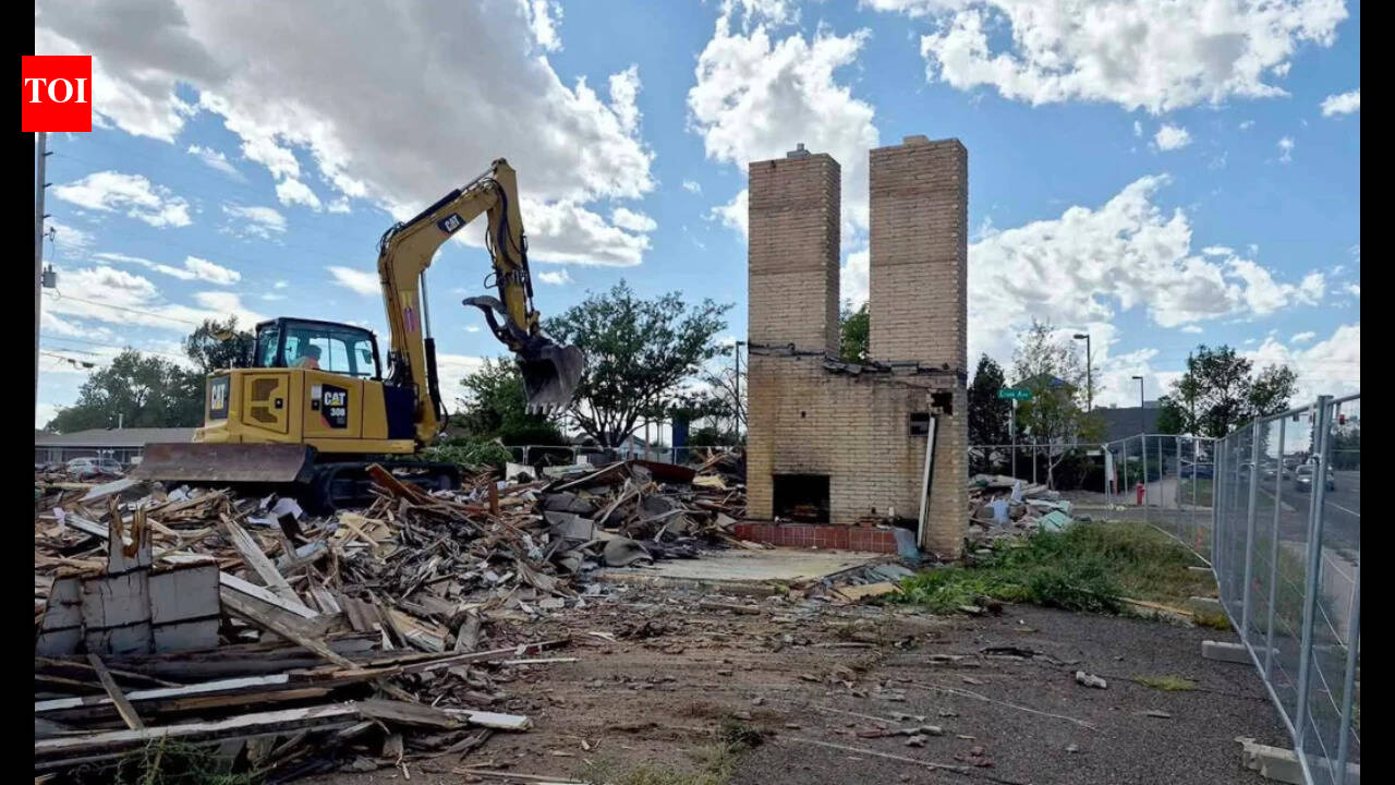 90-year-old iconic Twin Chimneys motel in Cheyenne torn down for a coffee drive-thru