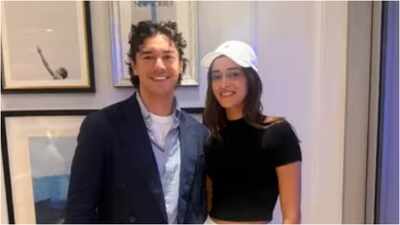 Ananya Panday poses with ‘Off Campus’ star Belmont Cameli at US Open, fans can't keep calm