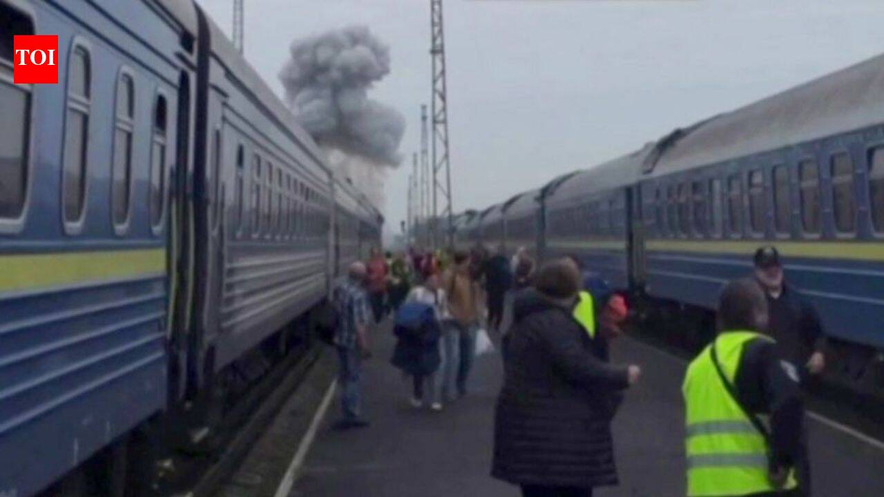 Russia strikes Ukrainian train near Poland border minutes after Boris Johnson, European leaders pass through