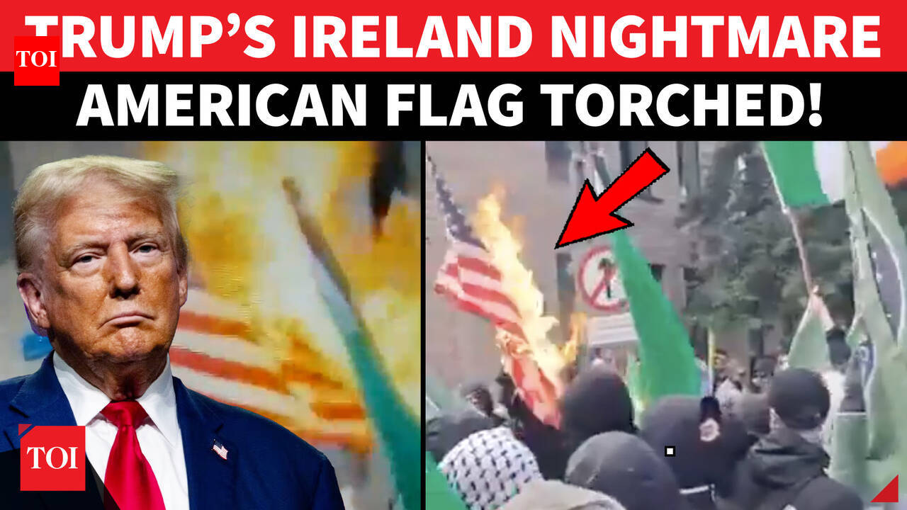 ‘U.S. Flag In Flames!’: Anti-Trump Protesters Torch Stars & Stripes; Gaza Revolt Rocks Dublin