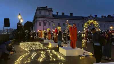 'A ceremony of light': First-ever Ganga Aarti held on River Thames in London - video