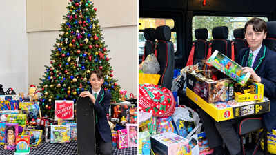 A 12-year-old spent his own birthday money on Christmas gifts for strangers; three years later he had donated 1,000 presents